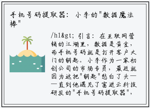 手机号码提取器：小李的